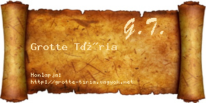 Grotte Tíria névjegykártya